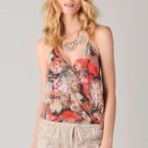Haute Hippie Silk Floral Halter Tulip Size Small